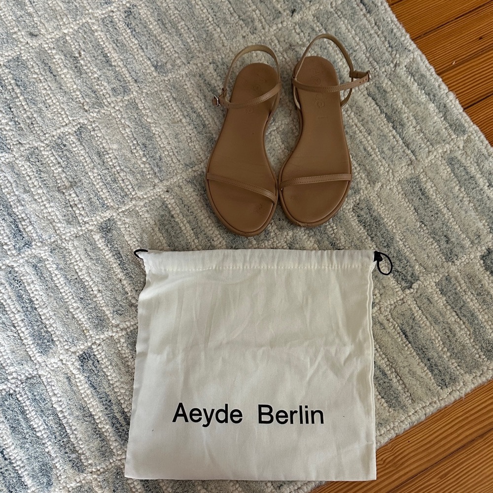 Aeyde Berlin Nettie Light Brown Sandals Size 7